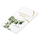 Pas getrouwd kerst met huwelijksfeestdag en met Me Magneet (Linkerzijde)