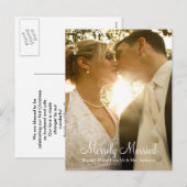 Pas getrouwd Kerstfoto Vakantie Briefkaart (Voorkant / Achterkant)