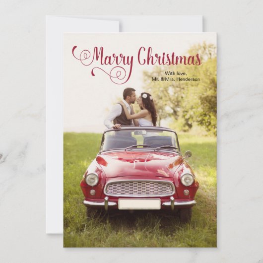 Pas getrouwd kerstkaart (Voorkant)