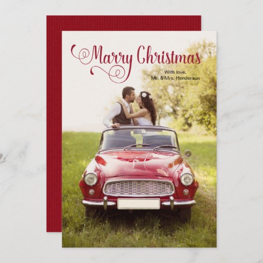 Pas getrouwd kerstkaart (Voorkant / Achterkant)