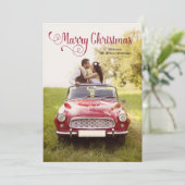 Pas getrouwd kerstkaart (Staand voorkant)
