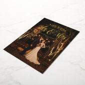 Pas getrouwd Kerstmis De heren en mevrouw 1 wensen Folie Feestdagenkaart (Gedraaid)