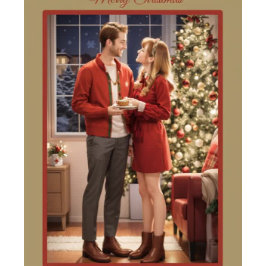 Pas getrouwd Kerstmis Kaart