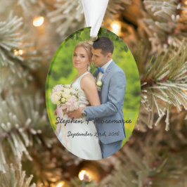 Pas getrouwd Kerstmis Ornament