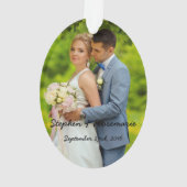 Pas getrouwd Kerstmis Ornament (achterkant)