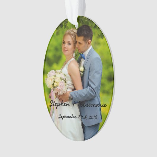 Pas getrouwd Kerstmis Ornament (voorkant)