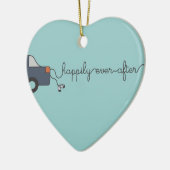 Pas getrouwd kerstversiering keramisch ornament (Links)