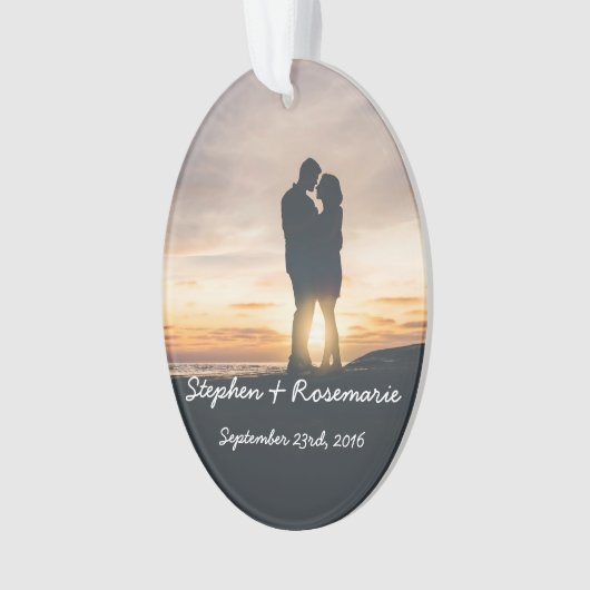 Pas getrouwd kerstversiering ornament (voorkant)