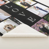 Pas getrouwd Love 10 Fotocollage Wedding Sherpa Deken (3/4)