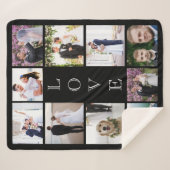 Pas getrouwd Love 10 Fotocollage Wedding Sherpa Deken (Voorkant (horizontaal))