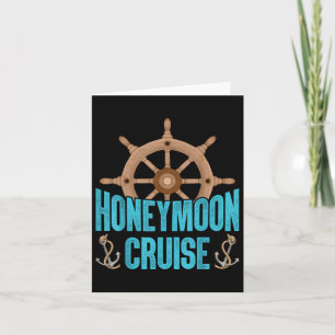 Pas getrouwd Loving Couple Matching Honeymoon Crui Kaart