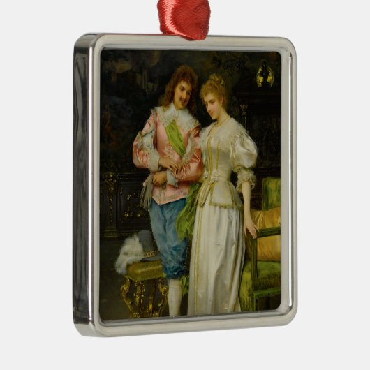 Pas getrouwd man en vrouw (bruiloft en huwelijk) metalen ornament (Rechts)