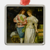 Pas getrouwd man en vrouw (bruiloft en huwelijk) metalen ornament (Voorkant)