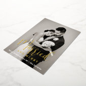 Pas getrouwd met huwelijk en vervalsing - Gold Folie Feestdagenkaart (Gedraaid)