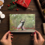 Pas getrouwd met Kerstmis Foto Feestdagenkaart<br><div class="desc">Getrouwd kerstelegant met een pasgetrouwde foto kerstfeestkaart. De foto van de sjabloon via Pixabay die onder CC0 vergunning wordt gegeven en moet met uw eigen foto worden vervangen</div>