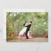 Pas getrouwd met Kerstmis Foto Feestdagenkaart (Voorkant)