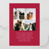 Pas getrouwd met kerstmis foto folie feestdagenkaart (Achterkant)