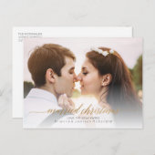 Pas getrouwd met kerstmis foto | Goud Feestdagenkaart (Voorkant / Achterkant)