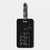 Pas getrouwd mevrouw Black and White Bagagelabel (Achterkant verticaal)