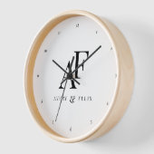 Pas getrouwd Monogram Elegant Simple Minimalist Wh (Hoek)