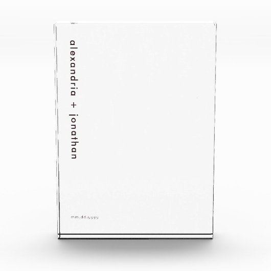 Pas getrouwd Monogram minimalistisch Moderne Foto (Voorkant)