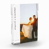 Pas getrouwd Monogram minimalistisch Moderne Foto (Links)