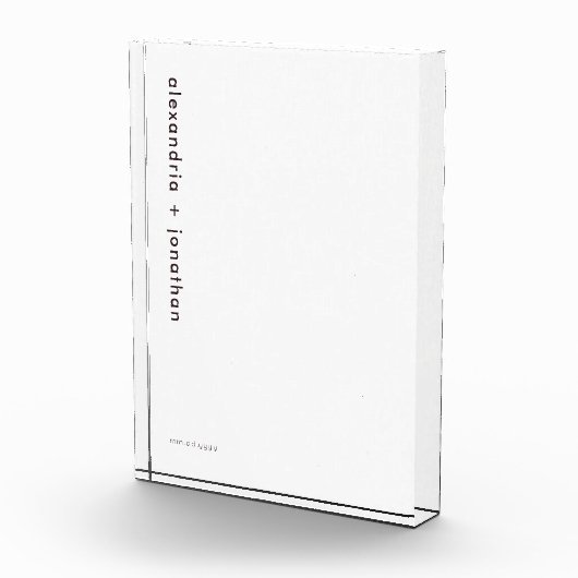 Pas getrouwd Monogram minimalistisch Moderne Foto (Rechts)