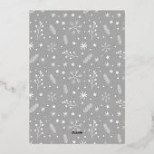 Pas getrouwd Mr. en Mrs. First-kerstfoto Folie Feestdagenkaart (Achterkant)