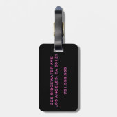 Pas getrouwd MRS. Monogram Aangepast BLUE Label Bagagelabel (Achterkant verticaal)