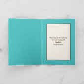 Pas getrouwd namen op een strand met zeesterren kaart (Binnen)