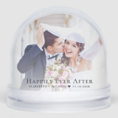 Pas getrouwd nog lang en gelukkig na foto sneeuwbol (Voorkant)