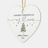 Pas getrouwd Onze eerste kerst als meneer en mevro Keramisch Ornament (Links)