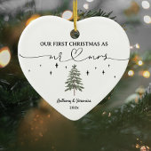 Pas getrouwd Onze eerste kerst als meneer en mevro Keramisch Ornament