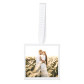 Pas getrouwd onze eerste kerstbruiloft foto-kubus  decoratie (Voorkant)