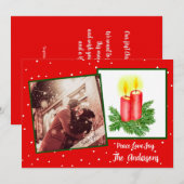 Pas getrouwd, onze eerste Kerstmis + foto Feestdagenkaart (Voorkant / Achterkant)