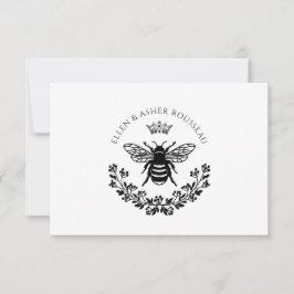 Pas getrouwd Paar Bouw Floral Name Wedding Logo Notitiekaartje