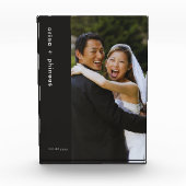 Pas getrouwd Pestfoto en naam van bruiloft Fotoblokken (Voorkant)