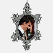 Pas getrouwd Pewter Ornament (Links)