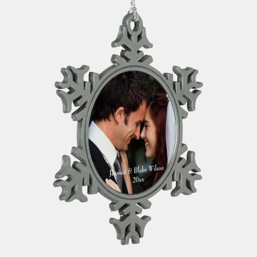 Pas getrouwd Pewter Ornament (Links)