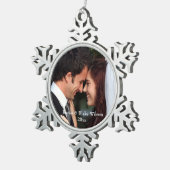 Pas getrouwd Pewter Ornament (Rechts)