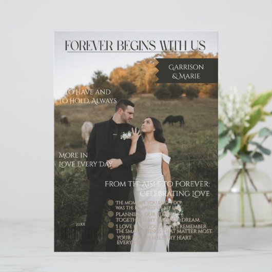 Pas getrouwd Photo Magazine Hoesje Forever gaat va (Staand voorkant)