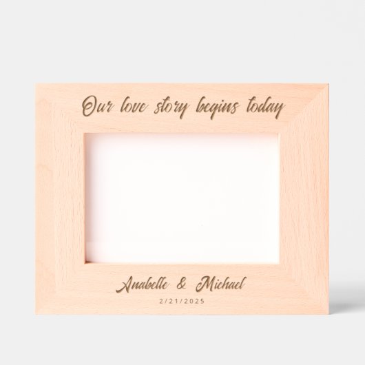 Pas getrouwd Quote Aangepaste foto Gegraveerde Lijstjes (Voorkant)