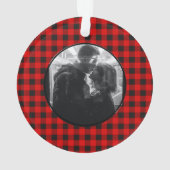 Pas getrouwd Rode Kersttruck Waterverf Foto Ornament (achterkant)