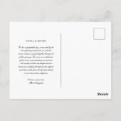 Pas Getrouwd Script Huwelijksfoto Aankondiging Briefkaart (Achterkant)