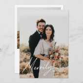 Pas getrouwd Script Photo Holiday Kaart (Voorkant / Achterkant)