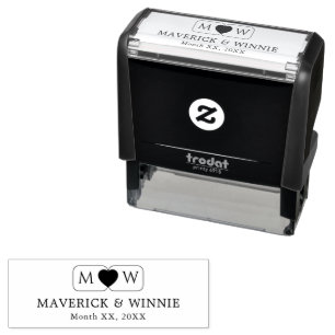 Pas getrouwd Self-inking Stamp Pair voor koppels Zelfinktende Stempel