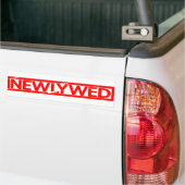 Pas getrouwd Stamp Bumpersticker (Op Truck)