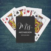 Pas getrouwd Typografie Script Pokerkaarten