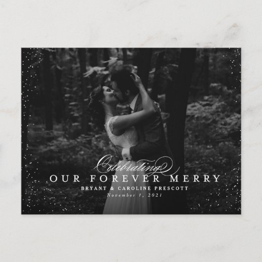 Pas getrouwd vakantie briefkaart (Voorkant)