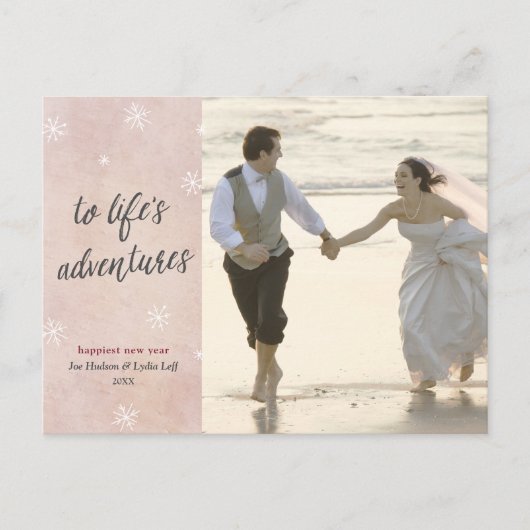 Pas getrouwd Vakantie nieuwe jaren Foto Briefkaart (Voorkant)